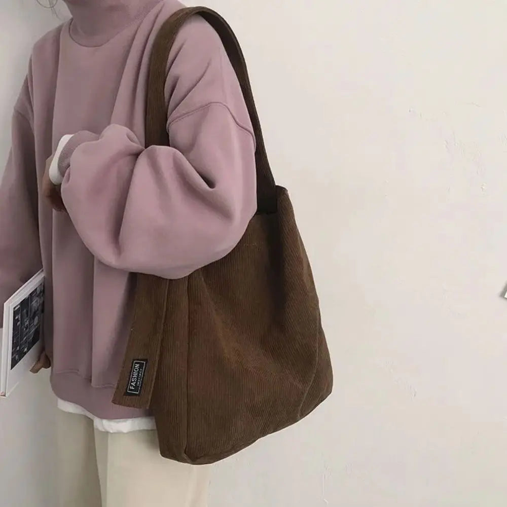 JORJI™ Corduroy Chic Large Tote Shoulder Bag