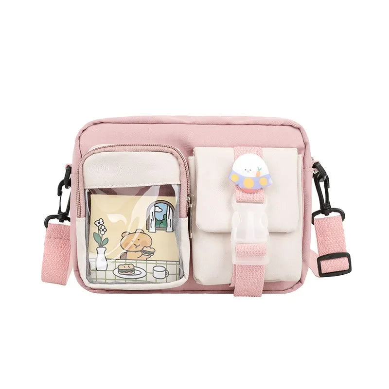 JORJI™ Japanese Style Kawaii Multipocket Transparent Crossbody Bag