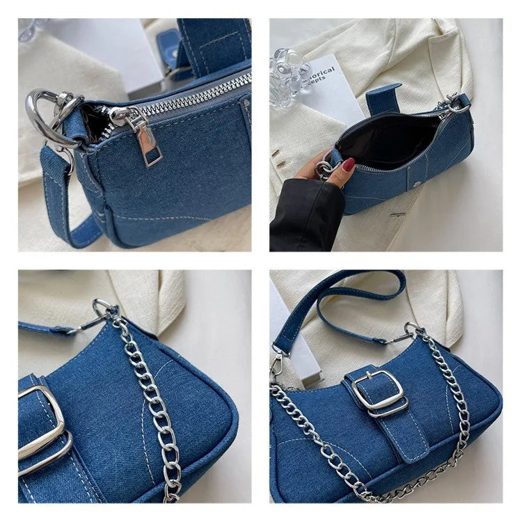JORJI™ Mini Denim Canvas Crossbody Bag