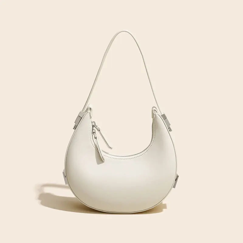 JORJI™ Luxe Crescent PU Leather Shoulder Bag