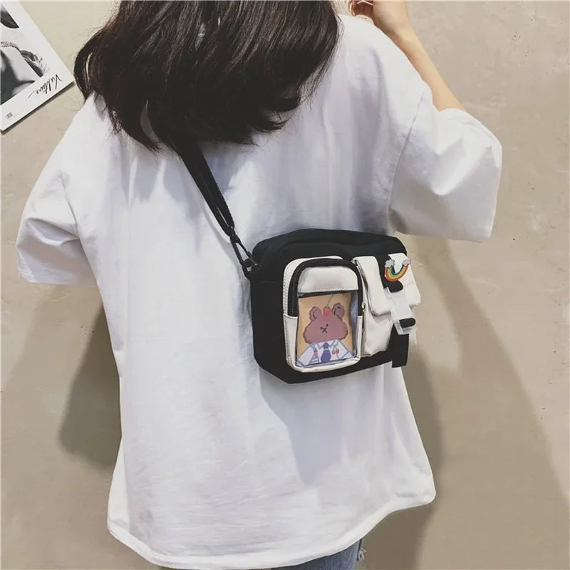 JORJI™ Japanese Style Kawaii Multipocket Transparent Crossbody Bag