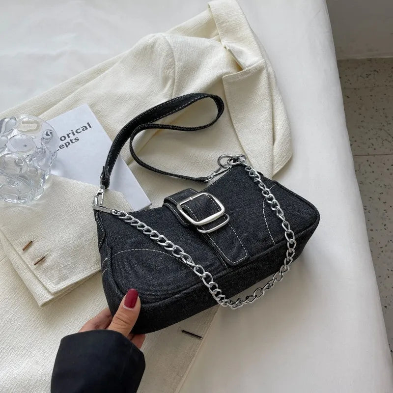 JORJI™ Mini Denim Canvas Crossbody Bag