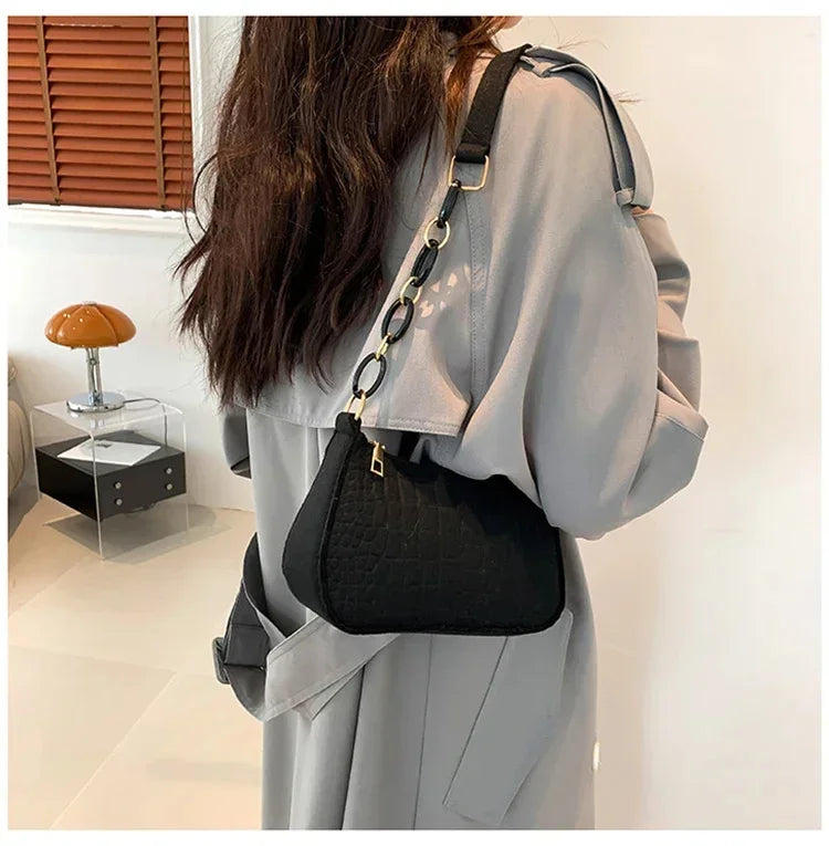 JORJI™ WoolStone Korean Square Shoulder Bag