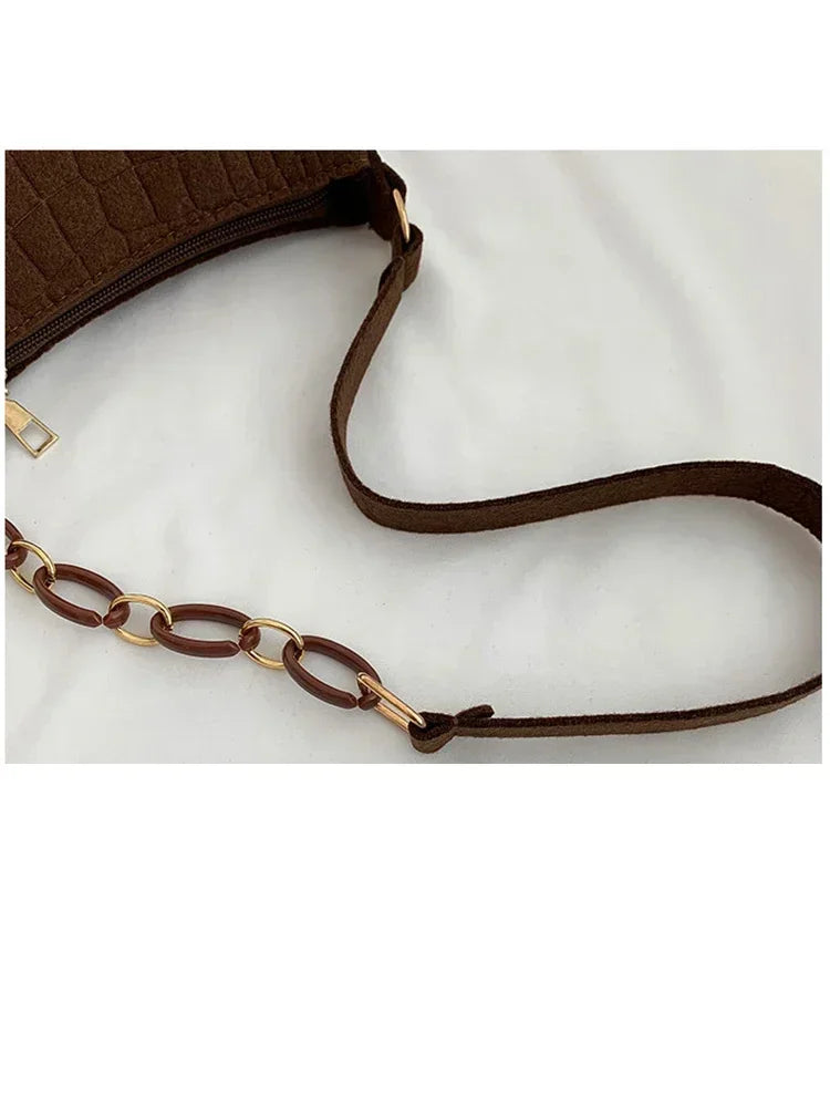 JORJI™ WoolStone Korean Square Shoulder Bag